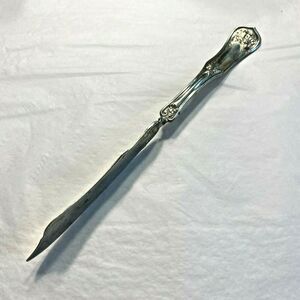Vintage Silverplated Twisted Handle Butter Knife Early Floral by Wm A Rogers